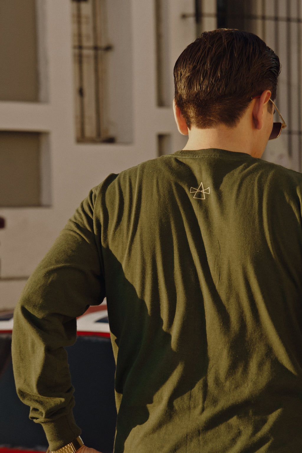 Manga larga verde bosque